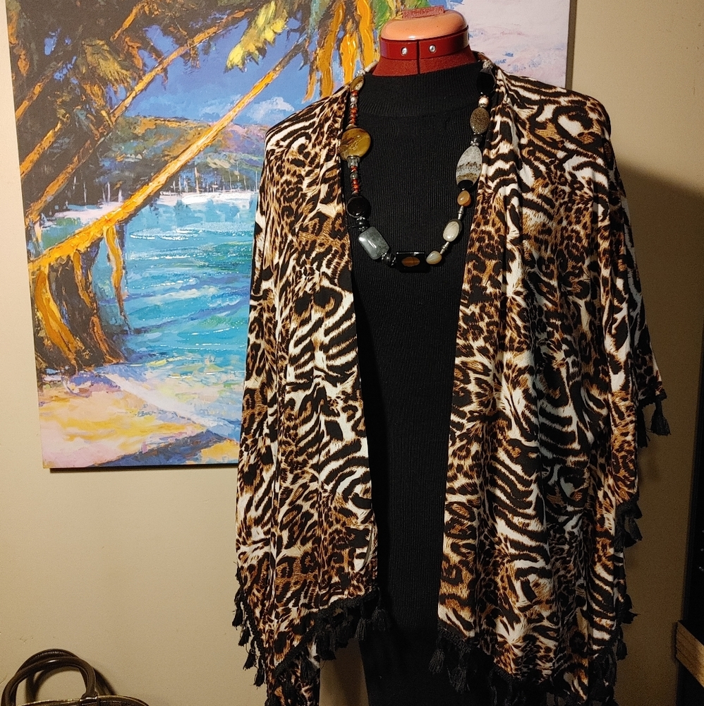 Animal Print Beach Cover Up